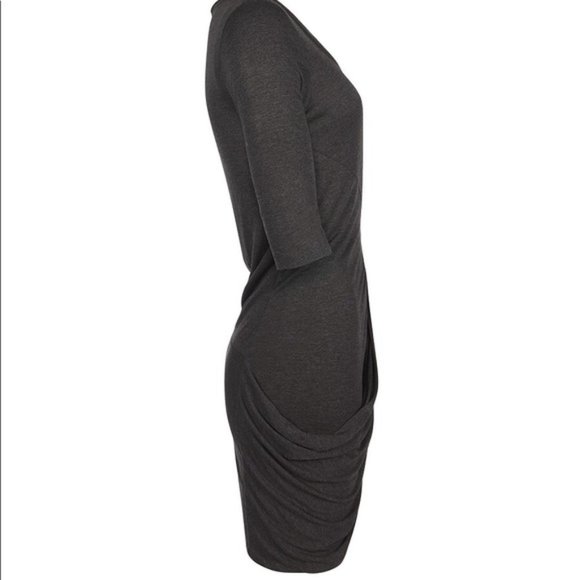 All Saints Gray Twain Jersey Knit Dress Size 4 - Picture 3 of 10